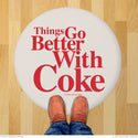 Things Go Better with Coke Disc Floor Graphic White
