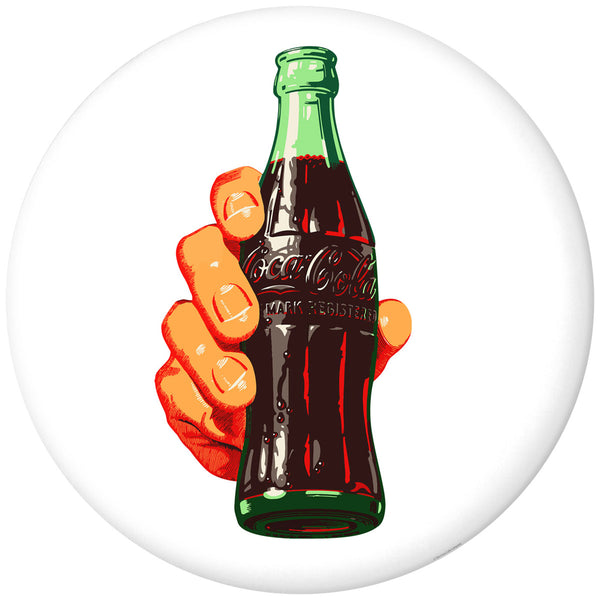 Coca-Cola Hand and Bottle Disc Floor Graphic White