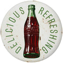 Coca-Cola Delicious Refreshing Disc Floor Graphic White Grunge