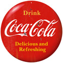 Drink Coca-Cola Red Disc Floor Graphic 1910s Style Grunge