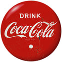 Drink Coca-Cola Red Disc Floor Graphic 1930s Style Grunge