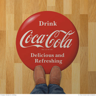 Drink Coca-Cola Red Disc Floor Graphic Delicious 1930s Style