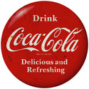 Drink Coca-Cola Red Disc Floor Graphic Delicious 1930s Style Grunge