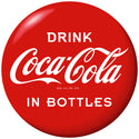Drink Coca-Cola in Bottles Red Disc Floor Graphic 1930s Style