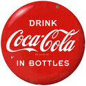 Drink Coca-Cola in Bottles Red Disc Floor Graphic 1930s Style Grunge