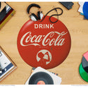Drink Coca-Cola Red Disc Floor Graphic Boy Silhouette Grunge