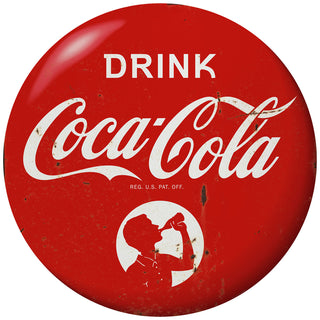 Drink Coca-Cola Red Disc Floor Graphic Boy Silhouette Grunge