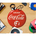 Drink Coca-Cola Red Disc Floor Graphic Girl Silhouette