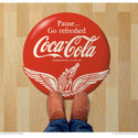 Pause Go Refreshed Coca-Cola Wings Red Disc Floor Graphic
