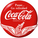 Pause Go Refreshed Coca-Cola Wings Red Disc Floor Graphic