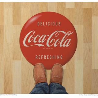 Delicious Coca-Cola Red Disc Floor Graphic 1950s Style