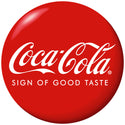 Coca-Cola Sign of Good Taste Red Disc Floor Graphic 50s Style