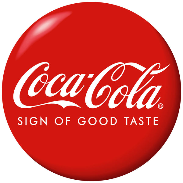Coca-Cola Sign of Good Taste Red Disc Floor Graphic 50s Style