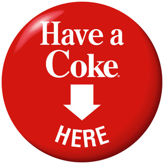 Have a Coke Here Red Disc Floor Graphic 1950s Style