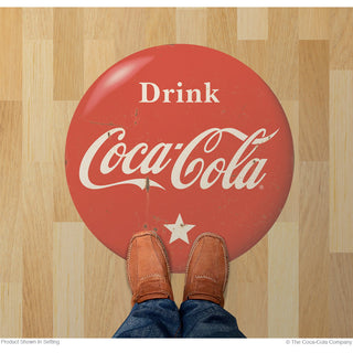 Drink Coca-Cola Star Red Disc Floor Graphic Grunge