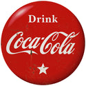 Drink Coca-Cola Star Red Disc Floor Graphic Grunge