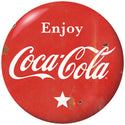 Enjoy Coca-Cola Star Red Disc Floor Graphic Grunge