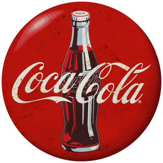 Coca-Cola Bottle Red Disc Floor Graphic Grunge