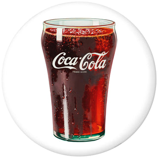 Coca-Cola Bell Glass Disc Floor Graphic White