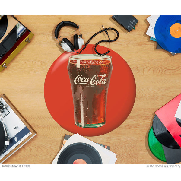 Coca-Cola Bell Glass Red Disc Floor Graphic