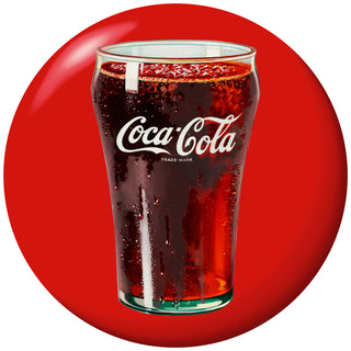 Coca-Cola Bell Glass Red Disc Floor Graphic