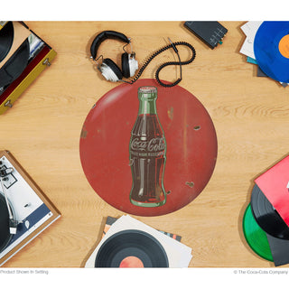 Coca-Cola Bottle Red Disc Floor Graphic Pop Art Grunge