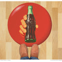 Coca-Cola Hand and Bottle Red Disc Floor Graphic