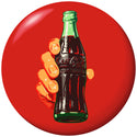 Coca-Cola Hand and Bottle Red Disc Floor Graphic