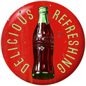 Coca-Cola Delicious Refreshing Red Disc Floor Graphic Grunge