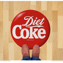 Diet Coke Script Red Button Disc Floor Graphic