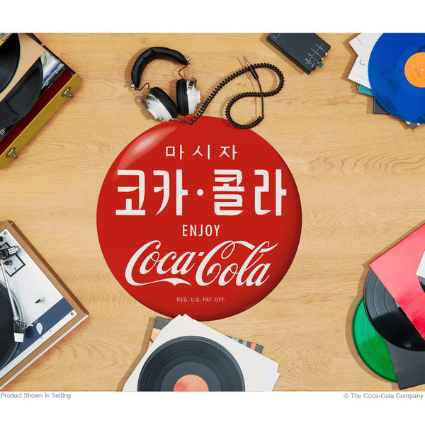 Drink Coca-Cola Red Disc Floor Graphic Korean Script