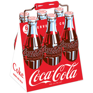 Coca-Cola 6 Pack Bottle Carrier Floor Graphic 1940s Style