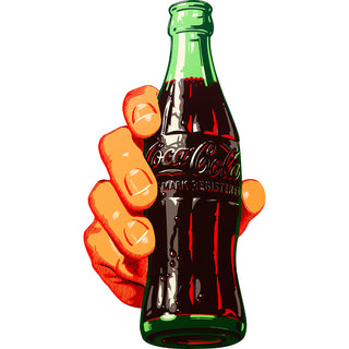 Coca-Cola Contour Hand and Bottle Floor Graphic