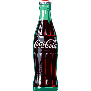 Coca-Cola Ice Cold Bottle Floor Graphic 1960s Style