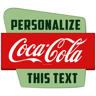 Coca-Cola Polygon Personalized Vinyl Stickers Googie Style Set of 10