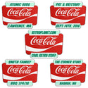 Enjoy Coca-Cola Personalized Vinyl Stickers Googie Style Set of 10