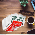 Drink Coca-Cola Colonial Style Personalized Vinyl Stickers Set of 10