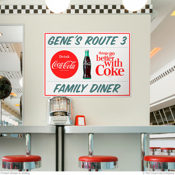 Things Go Better With Coke Personalized Metal Sign