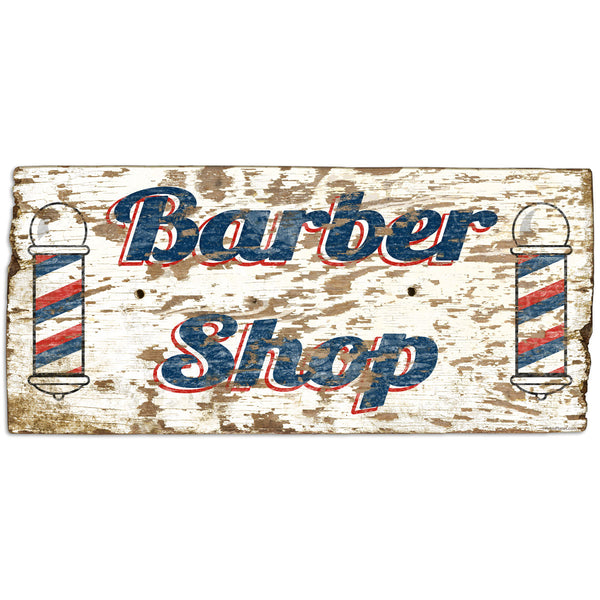 Barber Shop Rustic Style Decal