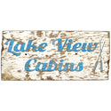 Lake View Cabins Rustic Style Decal