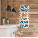 Fresh Seafood Crabs Rustic Style Decal