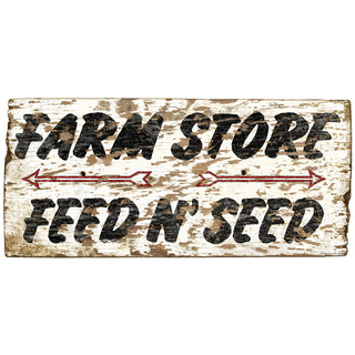 Farm Store Feed n Seed Rustic Style Metal Sign