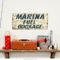 Marina Boating Rustic Style Metal Sign