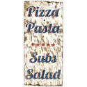 Pizza Pasta Rustic Style Metal Sign