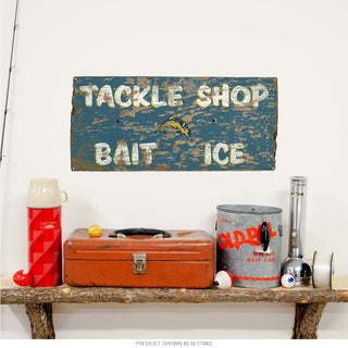 Tackle Shop Bait Rustic Style Metal Sign