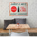 Things Go Better With Coke Personalized Metal Sign Distressed