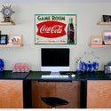 Coca-Cola Fishtail Refreshing Personalized Metal Sign Distressed