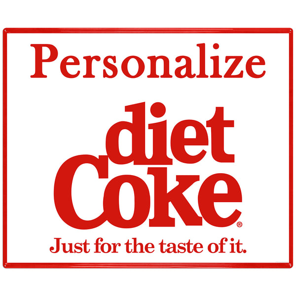 Diet Coke Personalized Metal Sign Taste Of It 1980s Style