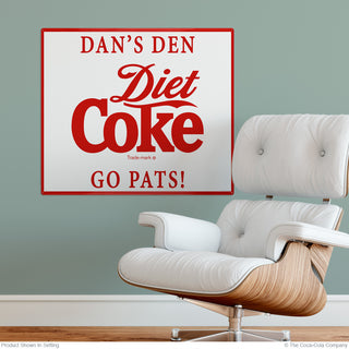 Diet Coke Personalized Metal Sign 1990s Style Script