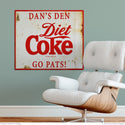 Diet Coke Personalized Metal Sign 1990s Style Script Distressed